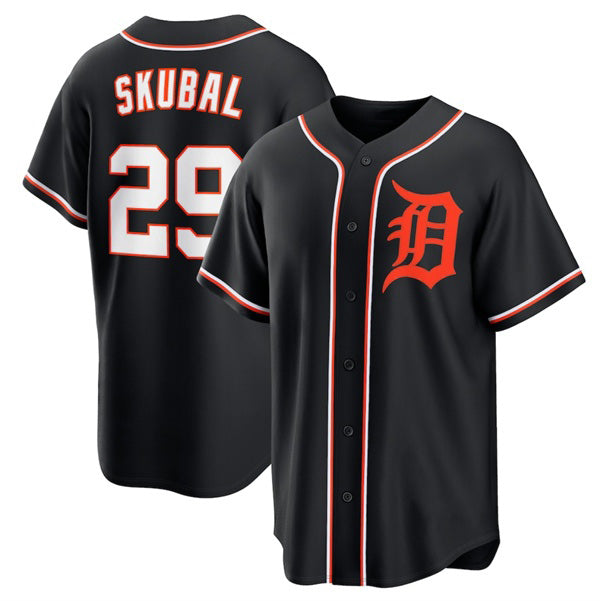 Detroit Tigers #29 Tarik Skubal Black HOLBERT Out Stitched Jersey