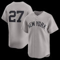 New York Yankees #27 Giancarlo Stanton Gray HOLBERT Road Limited Player Jersey