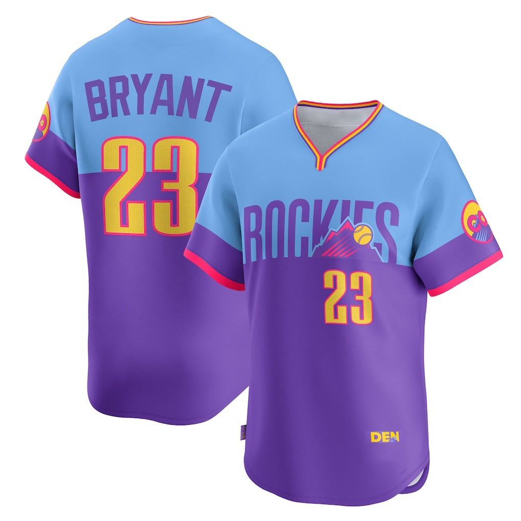 Colorado Rockies #23 Kris Bryant Purple-Light Blue HOLBERT 2025 City Connect Limited Player Jersey