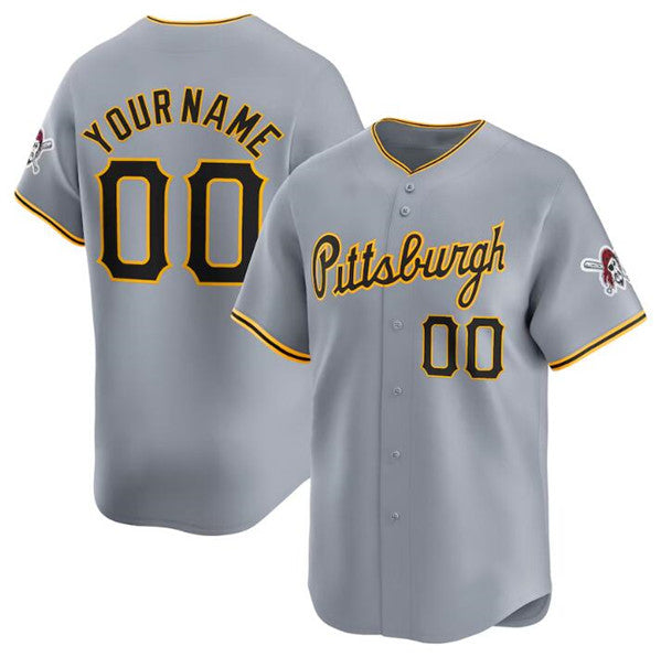 Custom Pittsburgh Pirates Active Player Gray HOLBERT Away Limited Stitched Jersey