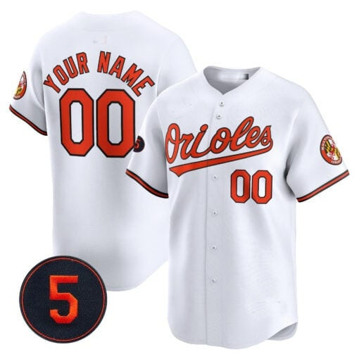 Custom Baltimore Orioles Robinson Patch Vapor Premier Limited Jersey ¨C White HOLBERT