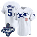 Los Angeles Dodgers #5 Freddie Freeman White HOLBERT 2025 Champions Stitched Jersey
