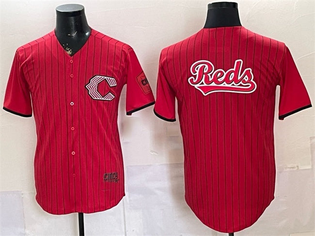 Cincinnati Reds Team Big Logo Red HOLBERT 2026 City Connect Stadium Stitched Jersey