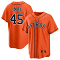 Houston Astros #45 Tatsuya Imai Player Orange HOLBERT Home Game Stitched Jerseys