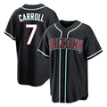 Arizona Diamondbacks #7 Corbin Carroll Player Black HOLBERT Fashion Out Home Game Stitched Jerseys