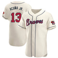 Atlanta Braves #13 Ronald Acuna Jr Player Cream HOLBERT Limited Elite Home Game Stitched Jerseys