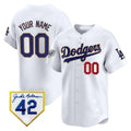 Custom Los Angeles Dodgers 2024 Jackie Robinson Patch Vapor Premier Limited Jersey ¨C White HOLBERT