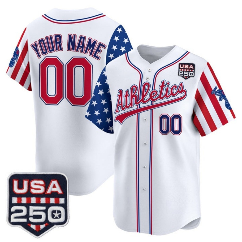 Custom Oakland Athletics America 250 Edition Vapor Premier Limited White HOLBERT Stitched Jerseys