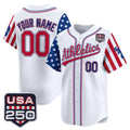 Custom Oakland Athletics America 250 Edition Vapor Premier Limited White HOLBERT Stitched Jerseys