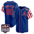 Custom Arizona Diamondbacks America 250 Edition Vapor Premier Limited Royal HOLBERT Stitched Jerseys