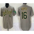 Oakland Athletics #16 Nick Kurtz Gray HOLBERT Limited Jersey
