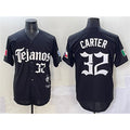 Texas Rangers #32 Evan Carter Black HOLBERT Mexico 2025 Vapor Premier Limited Stitched Jersey
