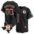 Custom Houston Astros Mexico Vapor Premier Limited Jersey V4 ¨C Black HOLBERT