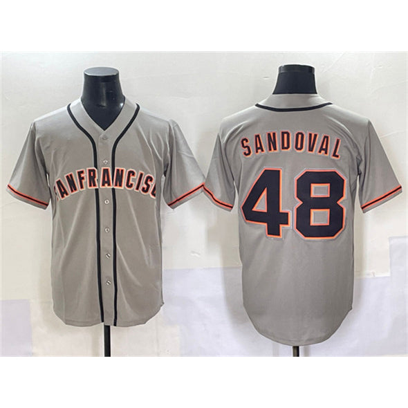 San Francisco Giants #48 Pablo Sandoval Gray HOLBERT Cool Base Stitched Jersey
