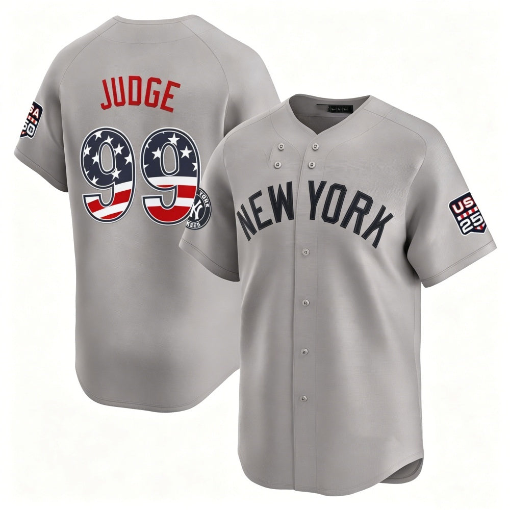 New York Yankees #99 Aaron Judge Gray HOLBERT USA 250 Fourth of July Limited Stitched Jersey