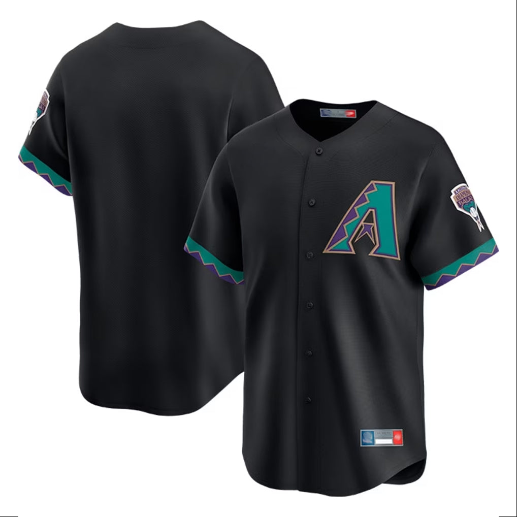 Arizona Diamondbacks Black HOLBERT Throwback Cooperstown Limited Home Blank Player Stitched Jerseys