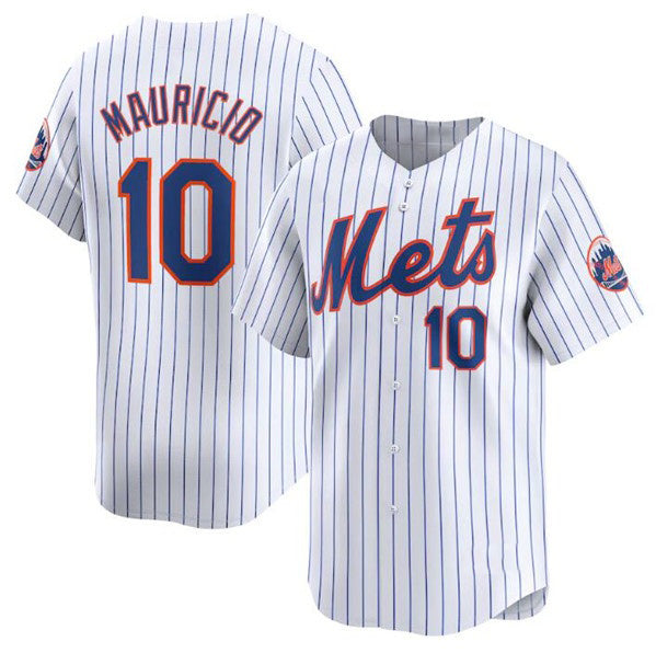 New York Mets #10 Ronny Mauricio White HOLBERT 2024 Home Limited Stitched Jersey