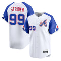 Atlanta Braves #99 Spencer Strider Player White HOLBERT City Connect Limited Home Game Stitched Jerseys