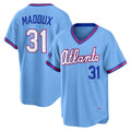 Atlanta Braves #31 Greg Maddux Powder Blue HOLBERT 2026 City Connect Stadium Jersey