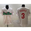 Philadelphia Phillies #3 Bryce Harper White HOLBERT Phanatic Cool Base Stitched Jersey