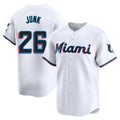Miami Marlins #26 Janson Junk Player White HOLBERT Home Limited Stitched Jerseys