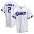 Texas Rangers #2 Marcus Semien White HOLBERT Home Replica Player Jersey