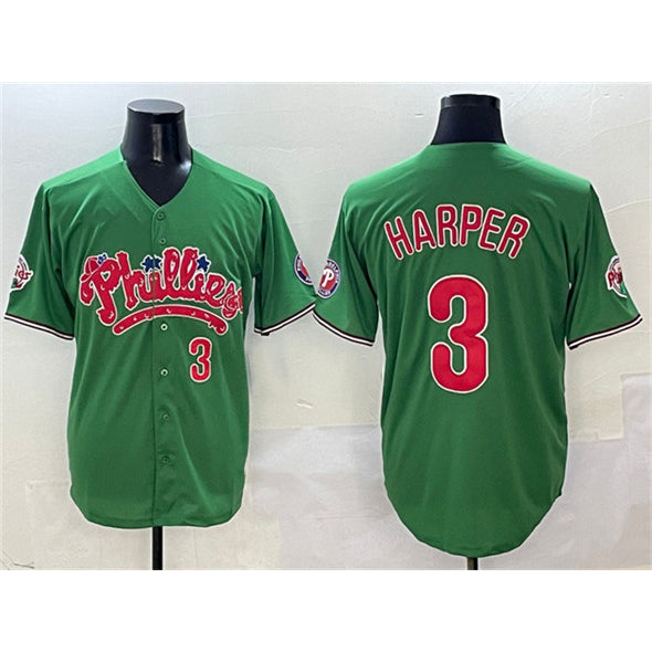 Philadelphia Phillies #3 Bryce Harper Green HOLBERT Phanatic Limited Stitched Jersey