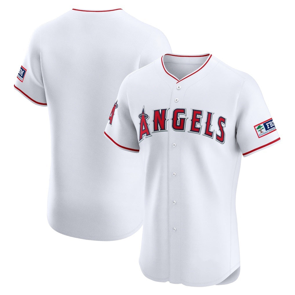 Los Angeles Angels White HOLBERT Home Elite Patch Jersey