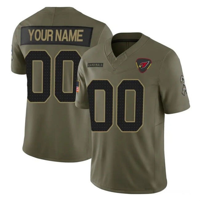 Custom A.Cardinals Active Player Olive HOLBERT 2025 F.U.S.E. Salute to Service Limited Stitched Jersey