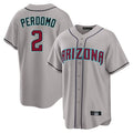 Arizona Diamondbacks #2 Geraldo Perdomo Player Gray HOLBERT Road Home Game Stitched Jerseys