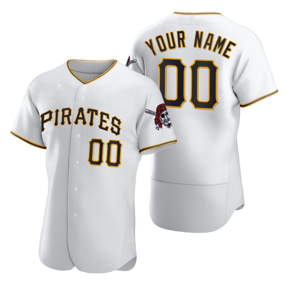 Custom Pittsburgh Pirates White HOLBERT 2020 Stitched Flex Base Jersey