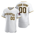 Custom Pittsburgh Pirates White HOLBERT 2020 Stitched Flex Base Jersey