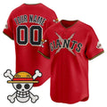 Custom San Francisco Giants x One Piece Red HOLBERT Vapor Premier Limited Jersey - Stitched