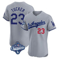 Los Angeles Dodgers #23 Kyle Tucker Player Gray HOLBERT World Series Meet Limited Elite Home Stitched Jerseys