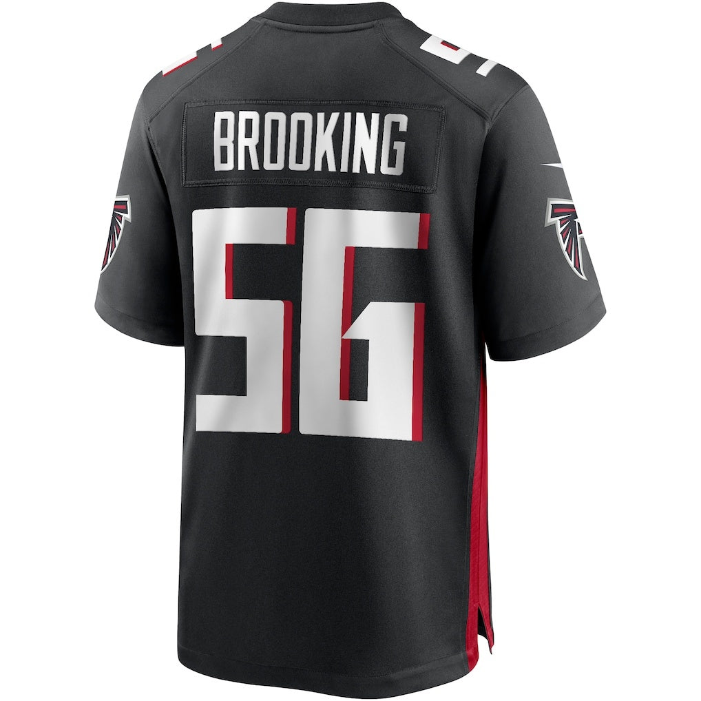 A.Falcons #56 Keith Brooking Black HOLBERT Game Retired Player Jersey